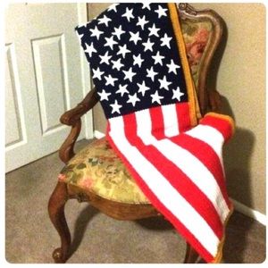 USA Handmade American Flag Blanket